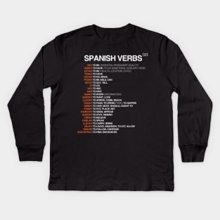 Spanish Verbs Kids Long Sleeve T-Shirt